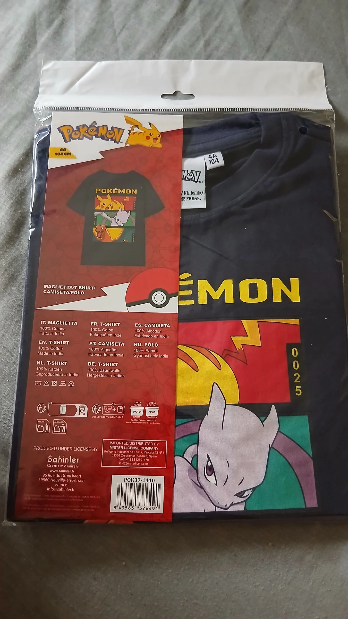 T-shirt pokemon garçon 4ans neuf 